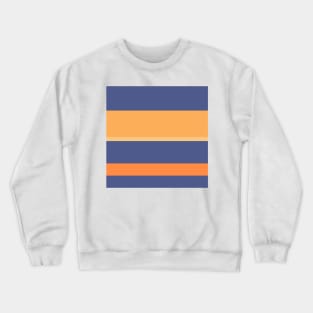 A remarkable merger of Purple Navy, White, Sandy, Rajah and Orangeish stripes. Crewneck Sweatshirt
